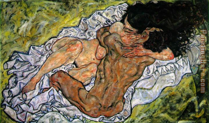 Egon Schiele The Embrace The Loving